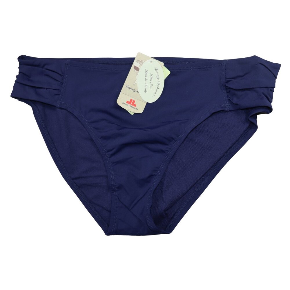 Tommy Bahama Plus Size 1X Pearl Side Shirred Hipster Bikini Bottom Swimwear NWT